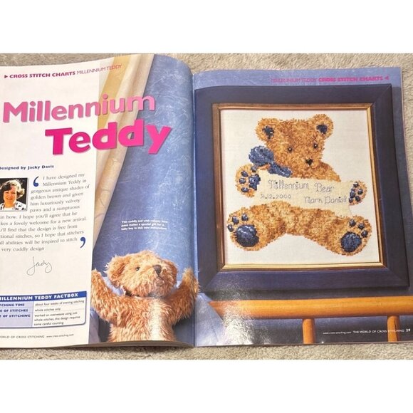 The World Of Cross Stitching Magazine Issue 36 September 2000 W\ Taz Kit & Mount - Picture 7 of 15